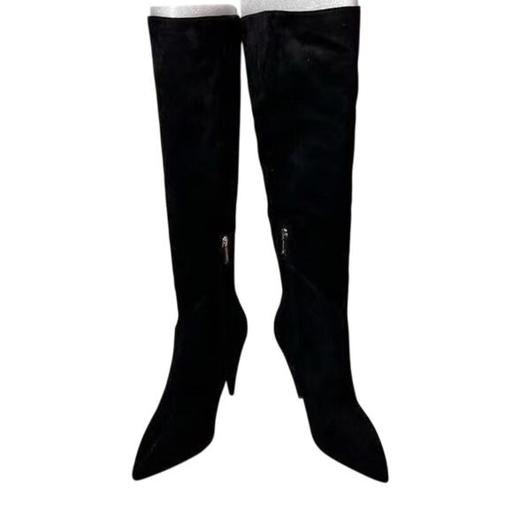Jessica Simpson Womens MAYNARD Faux Suede Pointed Toe Thigh-High Boots Size 11 - Picture 1 of 4